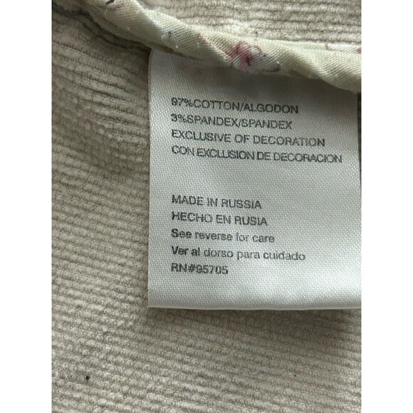 PLUGG Corduroy Jacket Fitted 3 Button Front Woman’s Size Medium office siren - Picture 8 of 11